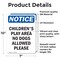 Signmission Children'S Play Area No Dogs Allowed, 7 in W x Rectangle, Vinyl Decal OS-2PACK-NS-D-710-V-10588 - alternate 6